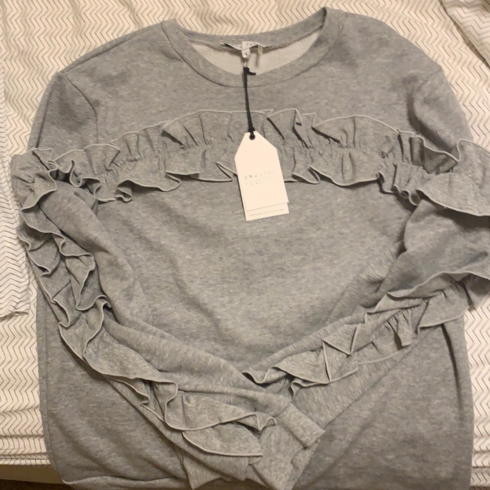 English Factory Ruffle Detail sweatshirt